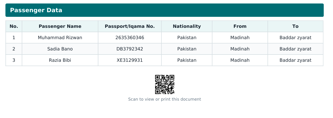 Tranxdocs QR verification screen showing a scannable verification code